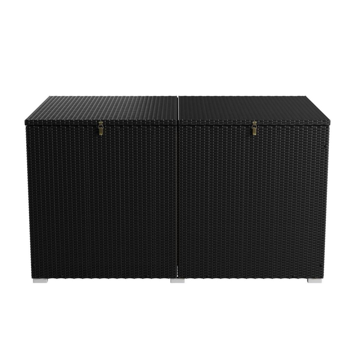 AUFLAGENBOX Ikaria schwarz - Schwarz, Kunststoff (145/80/83cm) - Juskys