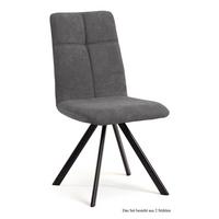 ESSZIMMERSTUHL (2er-Set) Davyd 47x92x60 Schwarz/Grau - Schwarz/Grau, Kunststoff (60/92/47cm) - 58aufmkessel