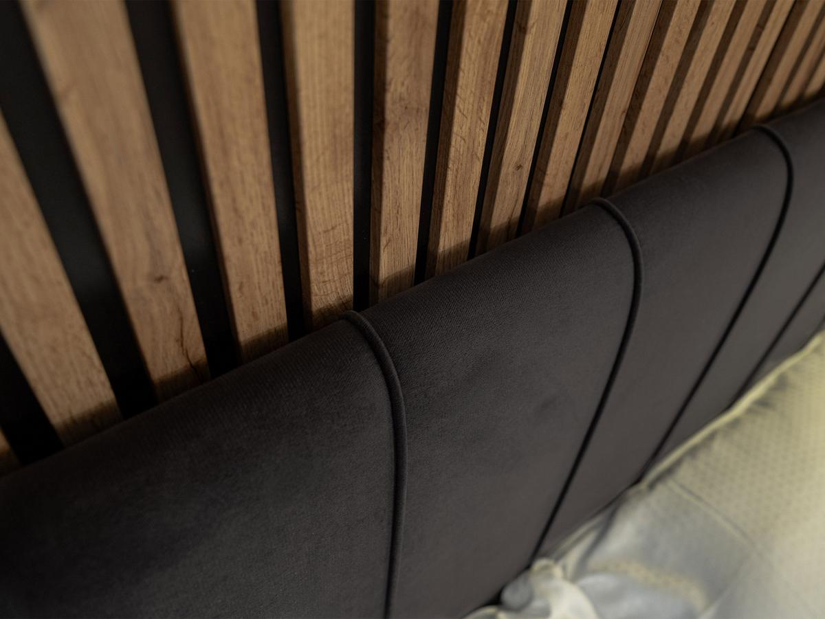 POLSTERBETT Slim XI mit Füße - Goldfarben/Hellgrau, Holz/Holzwerkstoff (180/200cm) - MIRJAN24