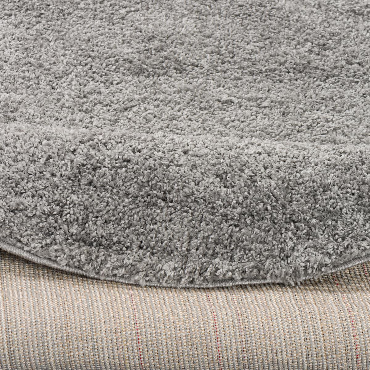 HOCHFLOR LANGFLOR TEPPICH ALOHA RUND - Grau, Textil (200/200cm) - Pergamon