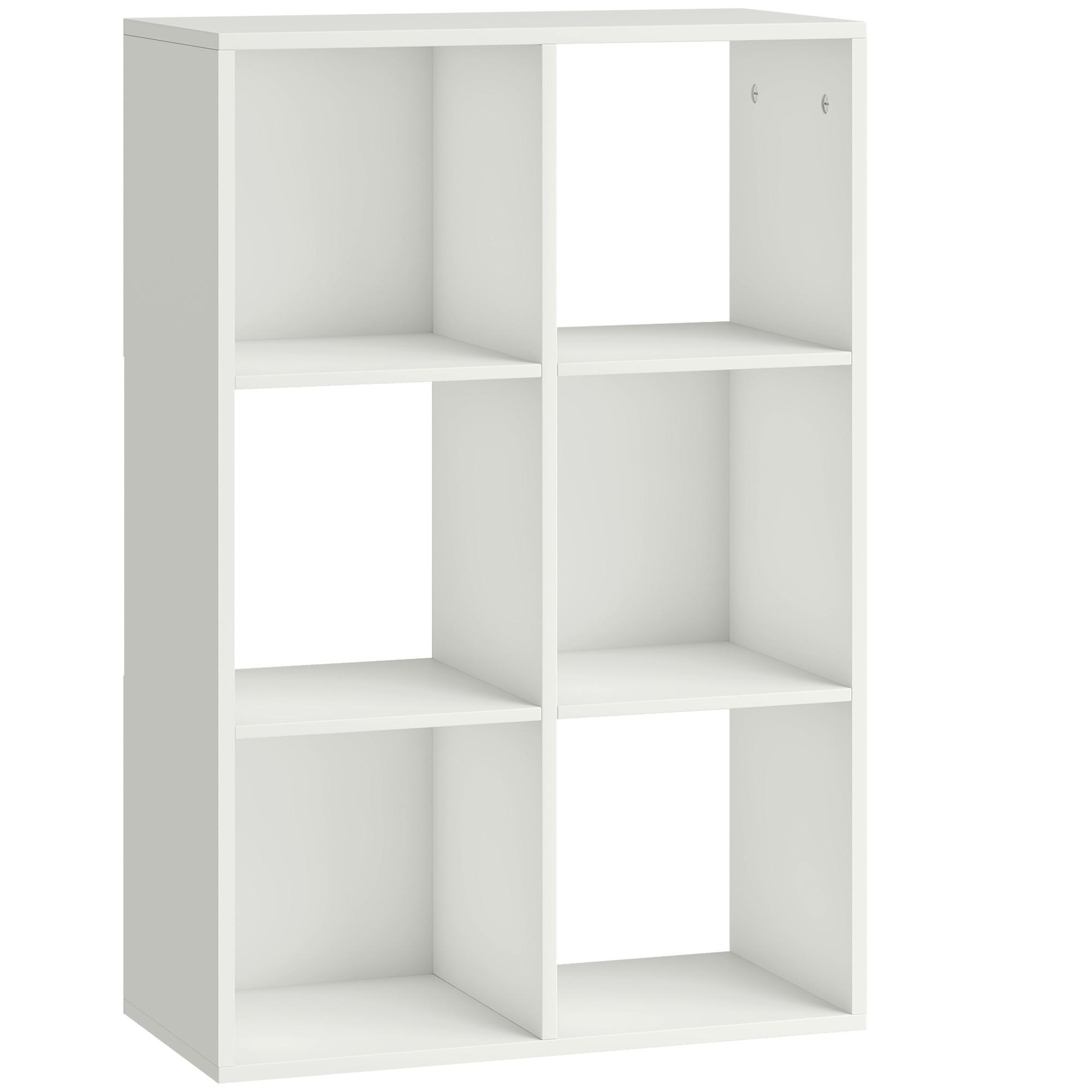 BÜCHERREGAL Spanplatte Weiß - Weiß, Holzwerkstoff (29.5/91.5/61.5cm) - HOMCOM
