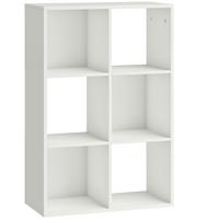 BÜCHERREGAL Spanplatte Weiß - Weiß, Holzwerkstoff (29.5/91.5/61.5cm) - HOMCOM
