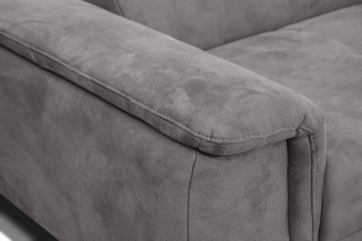 ECKSOFA FIERO 4-Sitzer, hellgrau - Hellgrau/Schwarz, Holzwerkstoff/Textil (288/170cm) - Wozimo