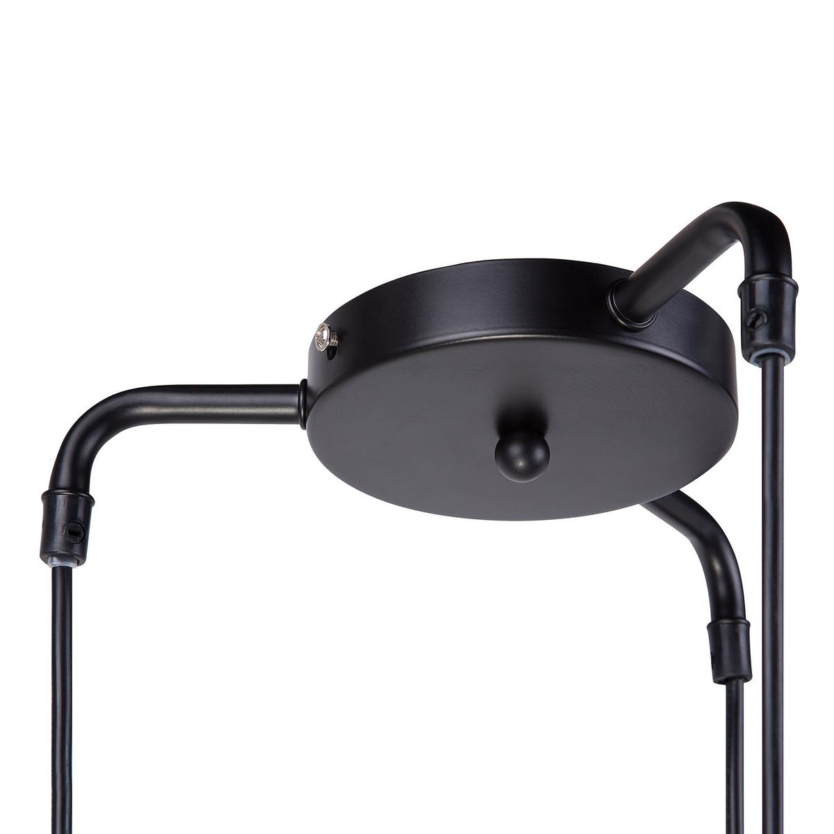 HÄNGELEUCHTE Vomano 3er-Set 20-20/23-23/25-25/108 cm - Schwarz, Metall (25/20/108cm) - Beliani