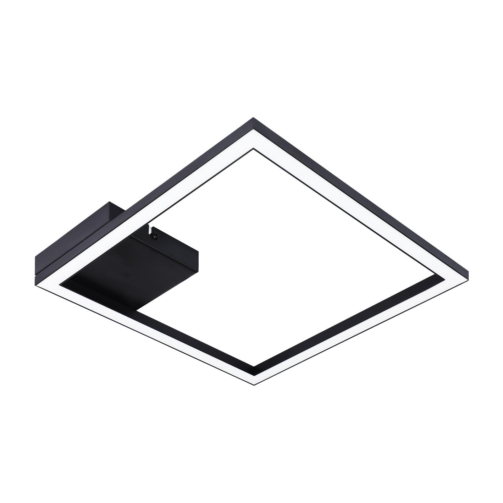 LED-DECKENLEUCHTE Wehrfluch 29.4/3.8/29.4 cm - Schwarz, Metall (29.4/29.4/3.8cm) - ZMH