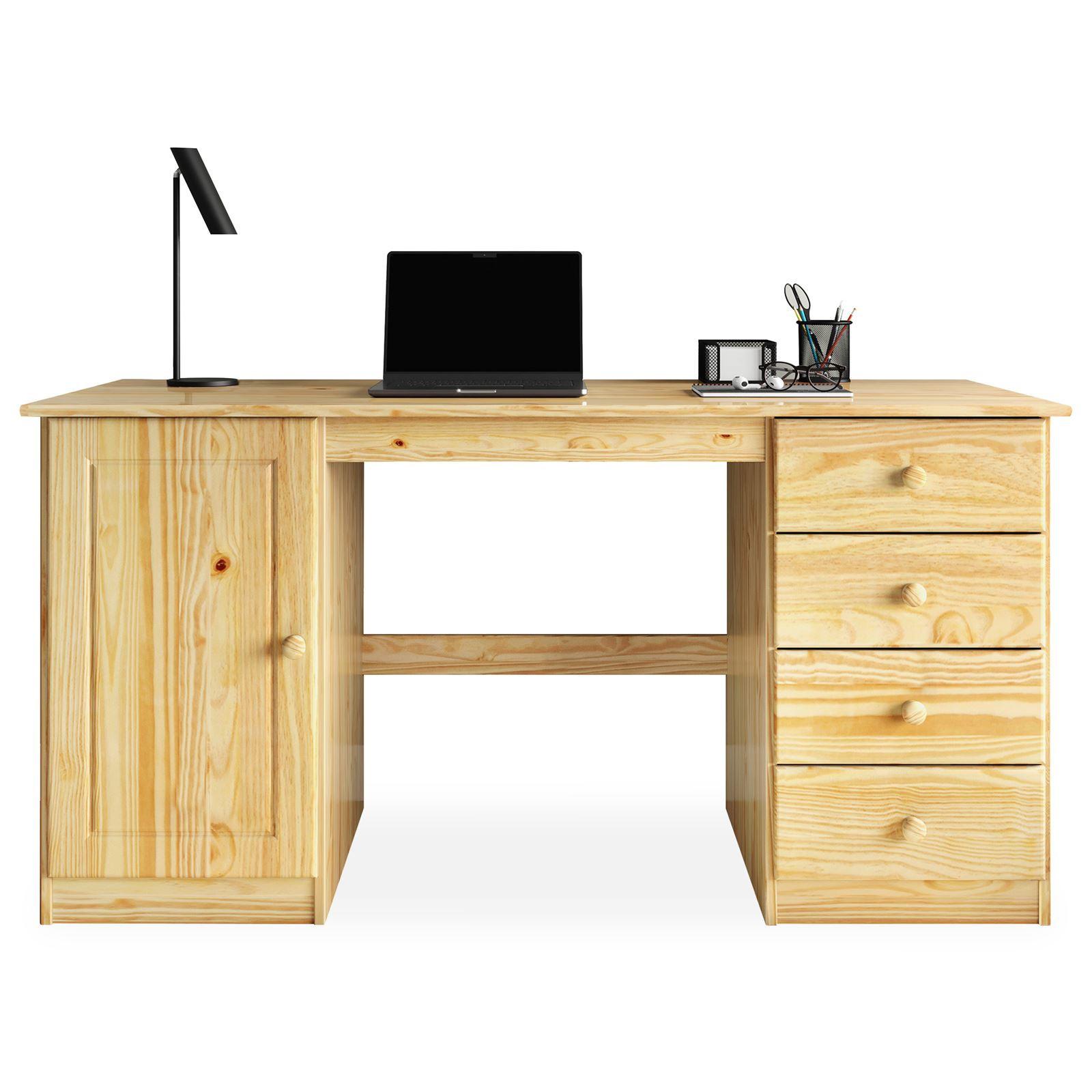 SCHREIBTISCH MANAGER - Naturfarben, Holz (54/145/73cm) - IDIMEX