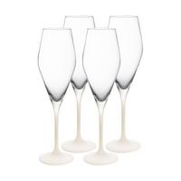 CHAMPAGNERGLÄSER Manufacture Rock weiß-transparent 260 ml 4er Set - Transparent/Weiß, Glas (0.26L) - Villeroy & Boch