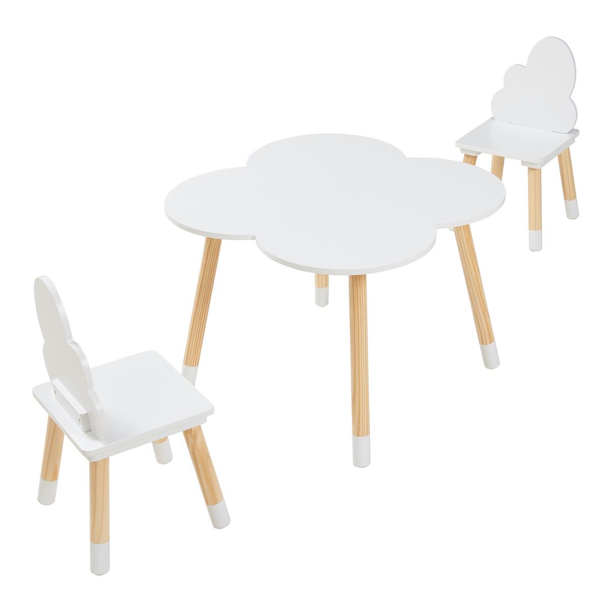 KINDERSITZGRUPPE Epim - Weiß, Holz/Holzwerkstoff (60/44/60cm) - [en.casa]