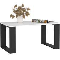 COUCHTISCH Weiß, Schwarz 45/92/53 - Schwarz/Weiß, Textil (53/92/45cm) - RAUMHIRSCH FURNITURE