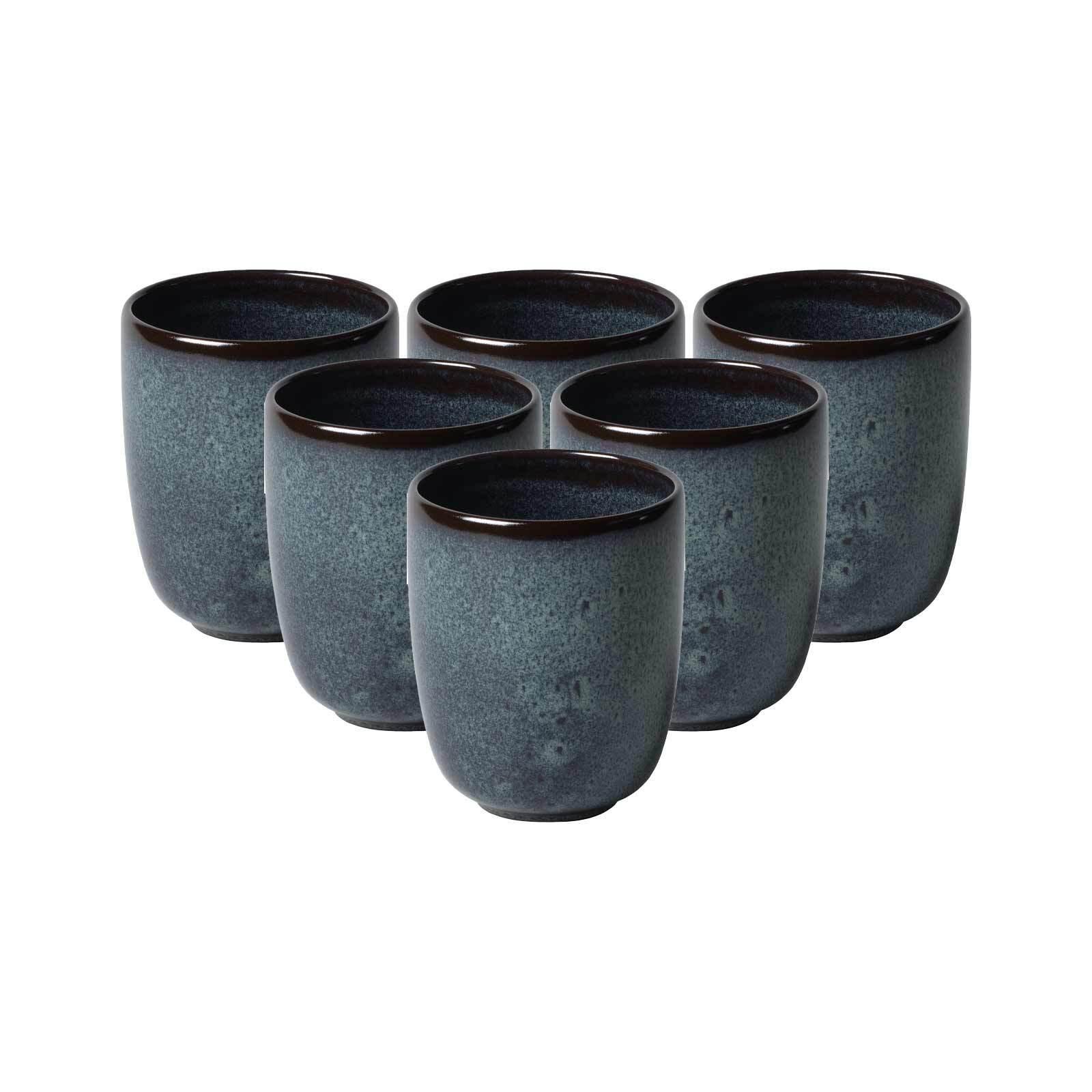 BECHER OHNE HENKEL Lave Gris 400 ml 6er Set - Grau, Keramik (0.4L) - like.Villeroy & Boch
