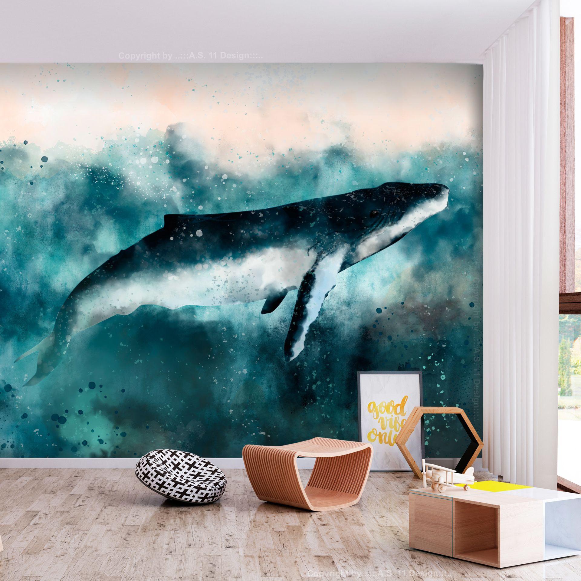 SELBSTKLEBENDE FOTOTAPETE 441/315 cm - Grau/Grün, Kunststoff/Textil (441/1cm) - KUNSTLOFT