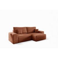 ECKSOFA Arona Xs Mit Schlaffunktion - Braun, Holzwerkstoff/Textil (255/148cm) - Fun Möbel
