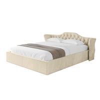 POLSTERBETT mit Bettkasten und Lattenrost, Boxbett ohne Matratze - ZORAN-V1 120x200 Beige - Ecru, Holzwerkstoff/Textil (120/200cm) - ALTDECOR
