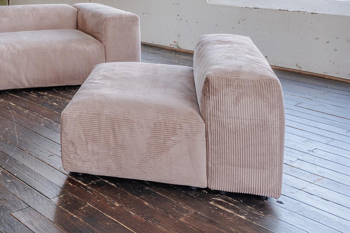SESSEL MIA Taupe Cord - Taupe/Schwarz, Kunststoff/Textil (120/72/120cm) - KAWOLA