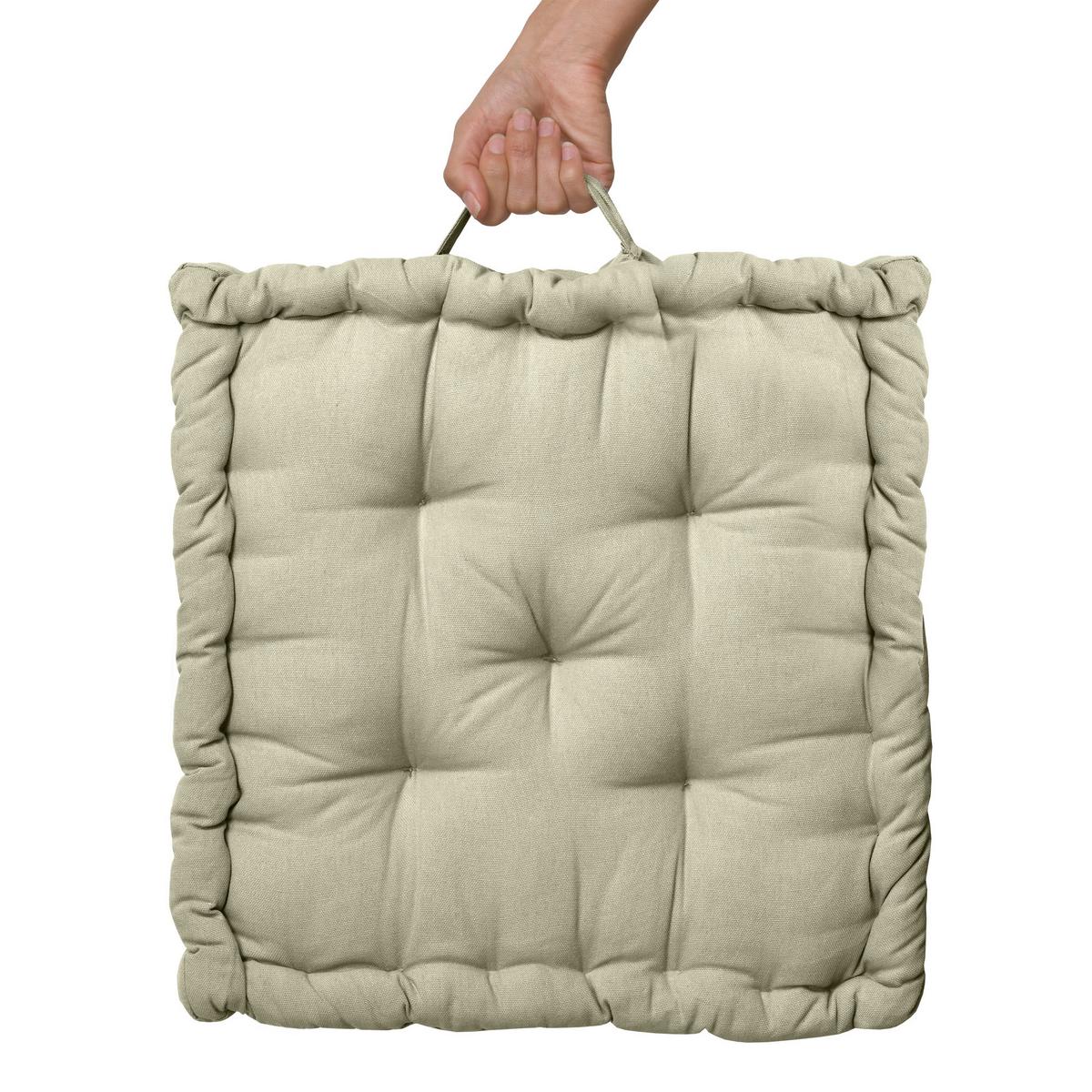 STUHLKISSEN Mila 50/50/10cm Natur - Naturfarben, Textil (50/50/10cm) - Beautissu 