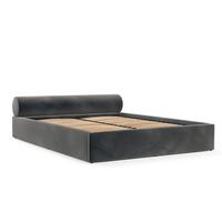 POLSTERBETT Solvo mit Stauraum 180/200 cm Anthrazit im Paros Stoff - Anthrazit/Schwarz, Holz/Holzwerkstoff (180/200cm) - AltaBeds