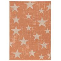 IN & OUTDOOR TEPPICH FLACHGEWEBE MARBELLA STERNE - Orange, Textil (160/230cm) - Pergamon
