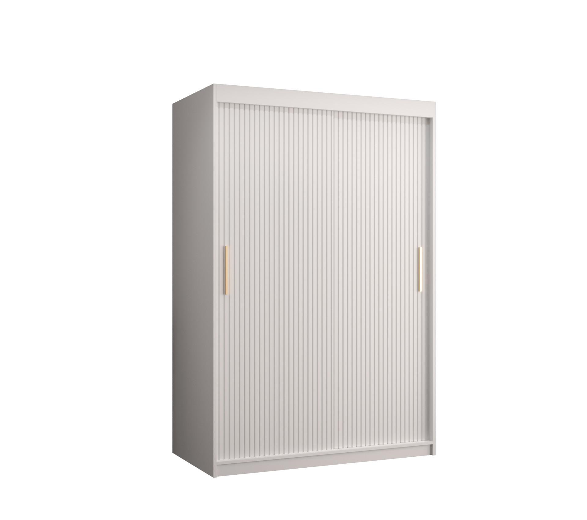 SCHWEBETÜRENSCHRANK 200/120/62 2-türig - Goldfarben/Weiß, Holz/Kunststoff (120/200/62cm) - MÖBEL KRYSPOL