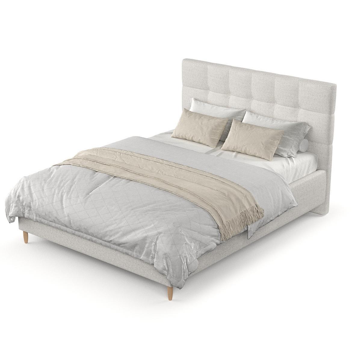 POLSTERBETT Cora 120/200 cm Hellbeige im Riva Stoff - Beige/Naturfarben, Holz/Holzwerkstoff (120/200cm) - AltaBeds