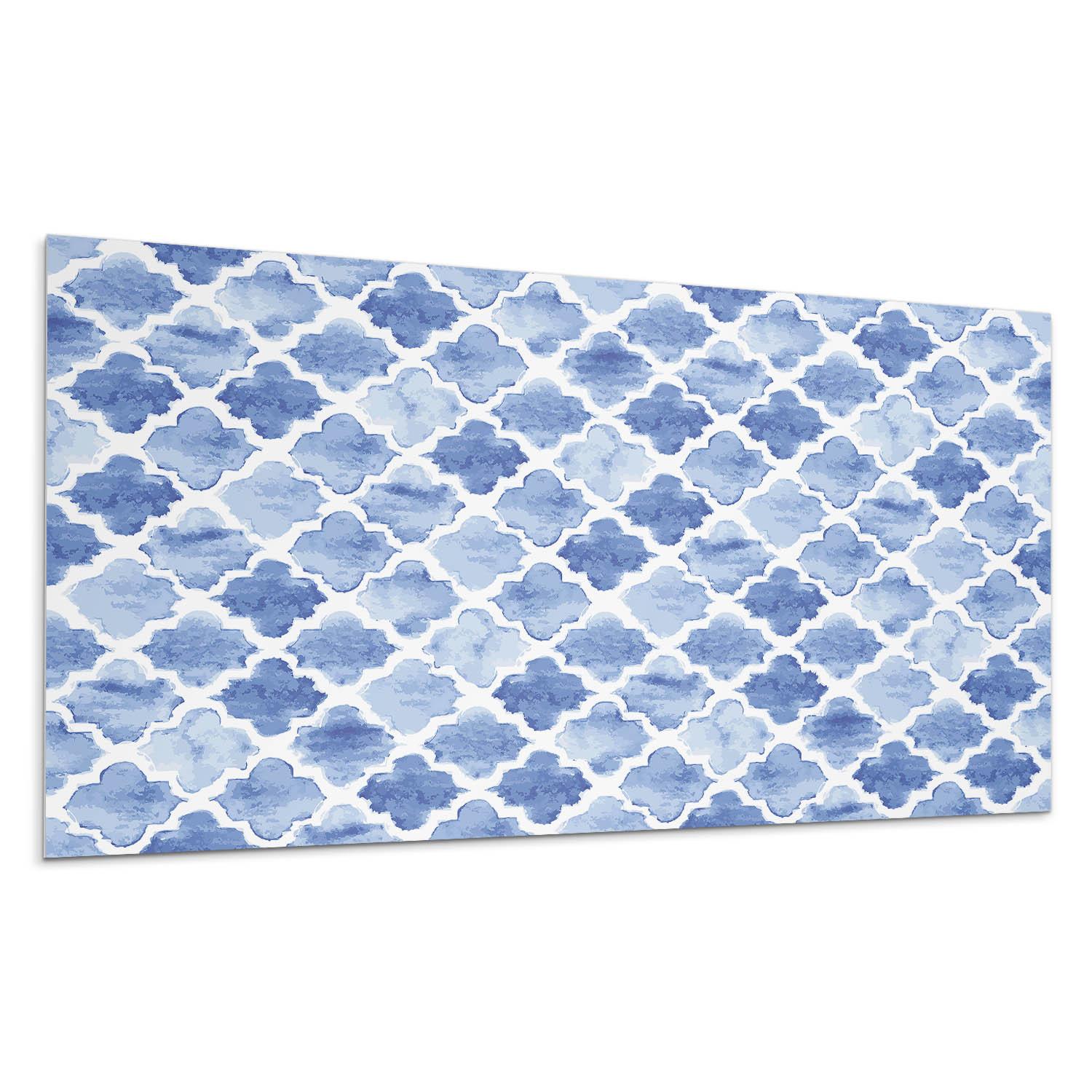 WANDPANEEL 100x50 cm selbstklebend Zanthor - Blau, Kunststoff (50/1.6/100cm) - Wallfluent