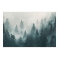 FOTOTAPETE Nadelwald im Nebel 432/290 cm - Eichefarben, Papier (432/290cm) - Bilderwelten
