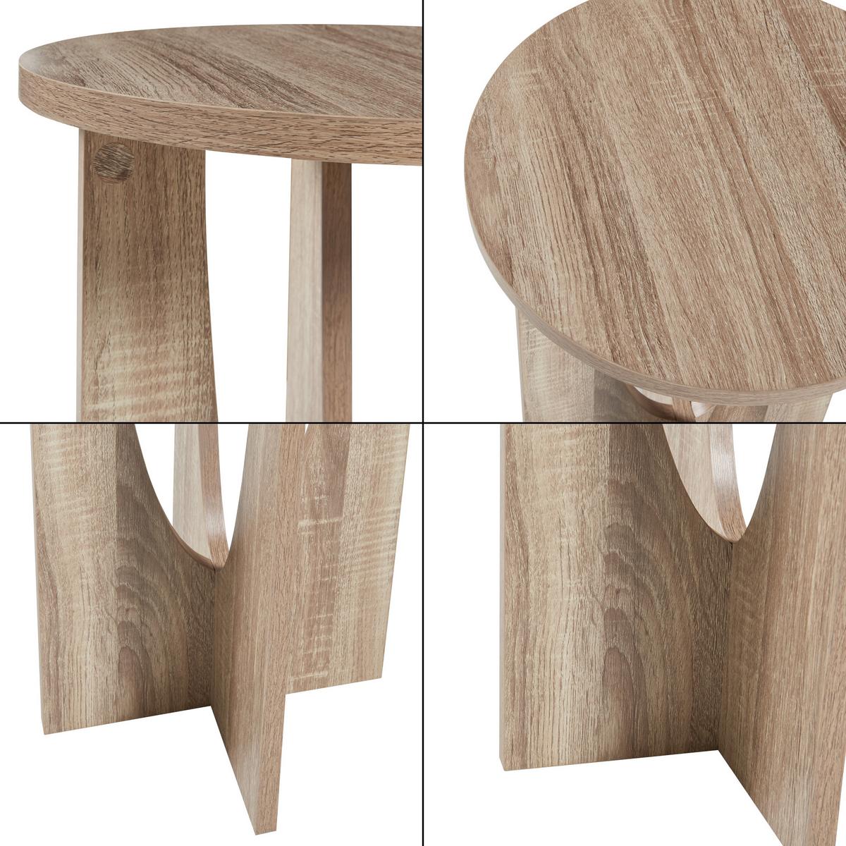 SOFATISCH Rindal - Eichefarben, Holzwerkstoff (38/38/56.5cm) - [en.casa]