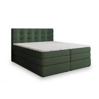 BOXSPRINGBETT AREZI 160x200 cm mit Matratze und Topper - Grün - Grün, Holz (160/200cm) - MASSENO
