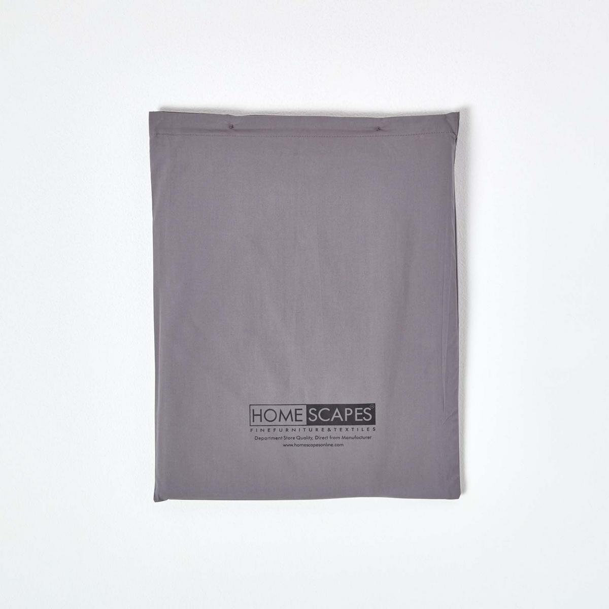 BETTLAKEN ohne Gummizug, Ägyptische Baumwolle, Fadendichte 200 - Dunkelgrau, Textil (275/275cm) - Homescapes