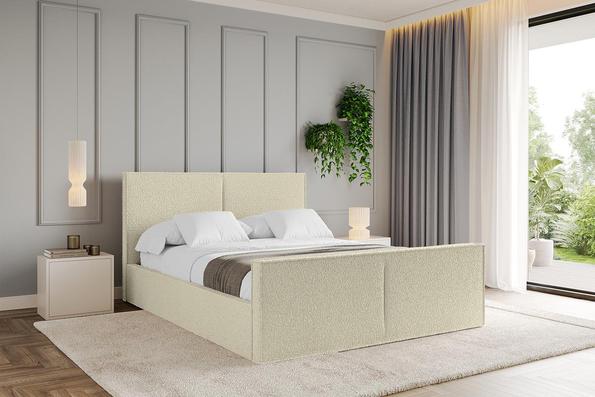 POLSTERBETT mit Bettkasten, Fußteil und Lattenrost, Boxbett ohne Matratze - EMMI-Z 180x200 Beige - Taupe, Holzwerkstoff/Textil (180/200cm) - ALTDECOR