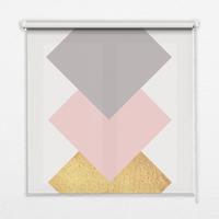 INNENROLLO - Fensterrollo - Rollo - 60x40 cm - Überlappende Quadrate - Gelb, Kunststoff (60/140/0.5cm) - TULUP