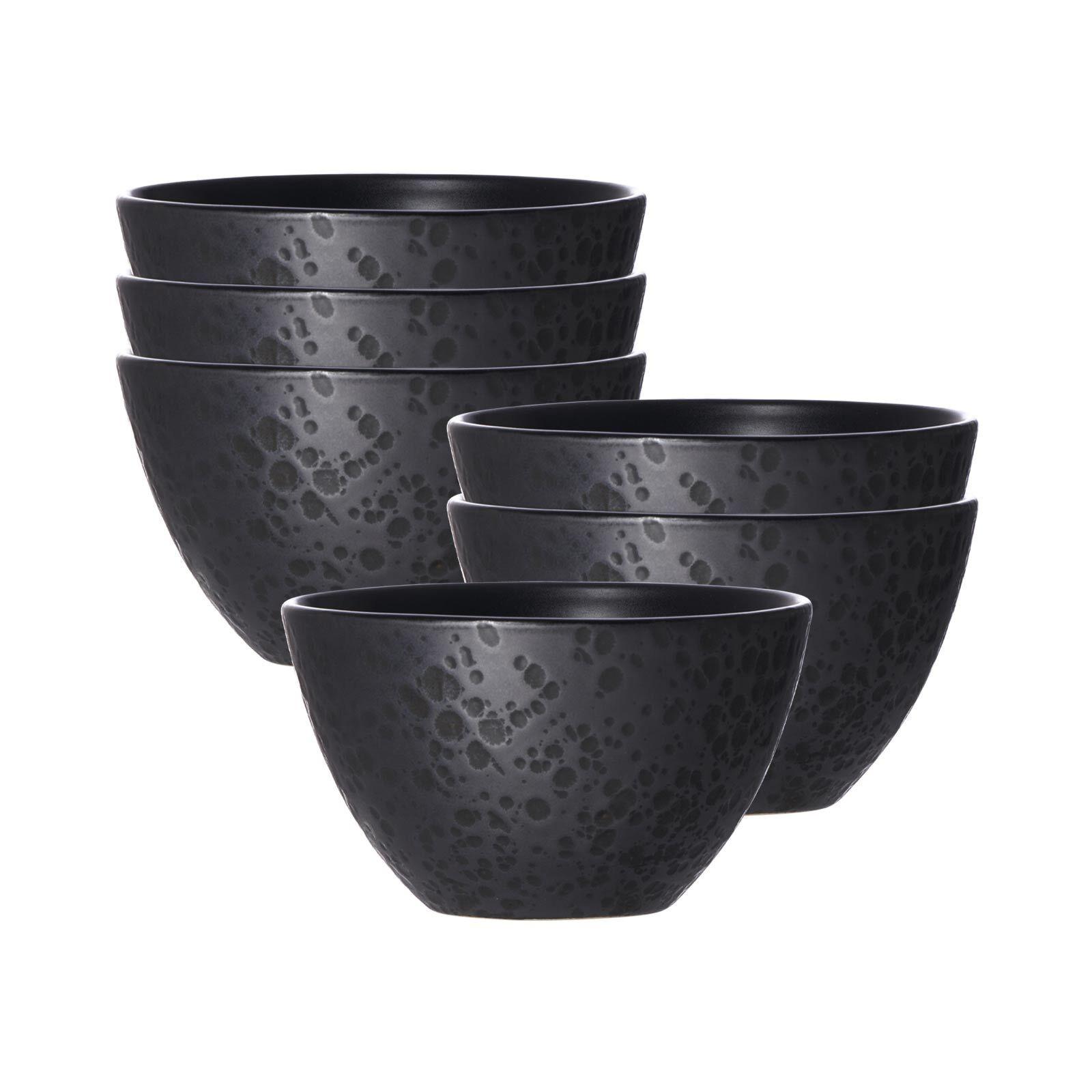 MÜSLISCHALEN Kitwe Schwarz ø 14 cm 6er Set - Schwarz, Keramik (14cm) - Ritzenhoff Breker