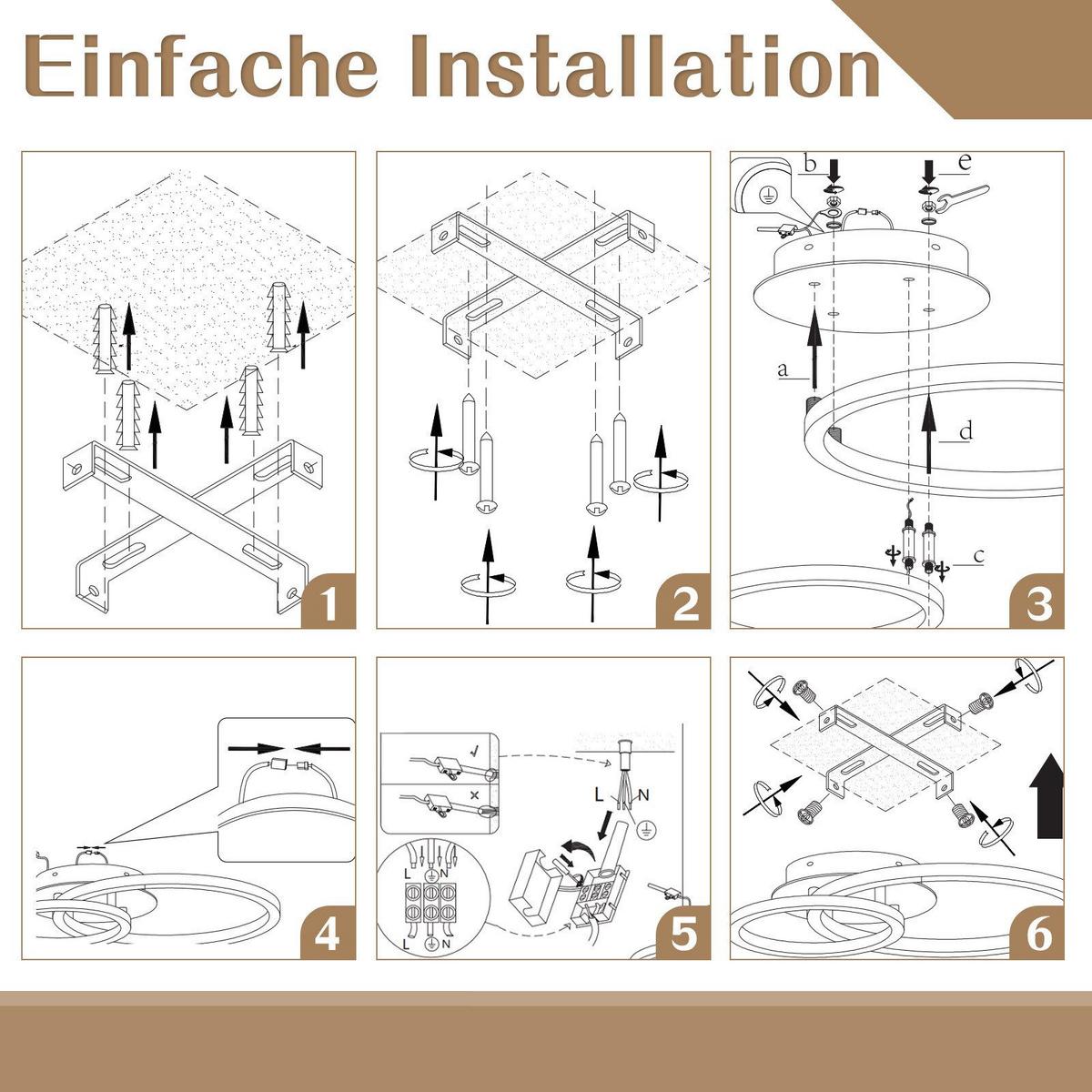 LED-DECKENLEUCHTE Macarthur 30/40/24cm - Goldfarben, Metall (40/30/24cm) - Nettlife