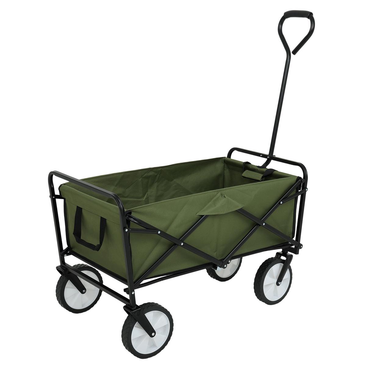 BOLLERWAGEN Faltbar, Strandwagen mit 110 kg Tragkraft - Grün, Textil (50/59/50cm) - RAUMHIRSCH FURNITURE