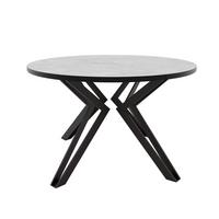 ESSTISCH ausziehbar aus MDF, Grau - Schwarz/Grau, Holzwerkstoff (120/120/76cm) - Idohome
