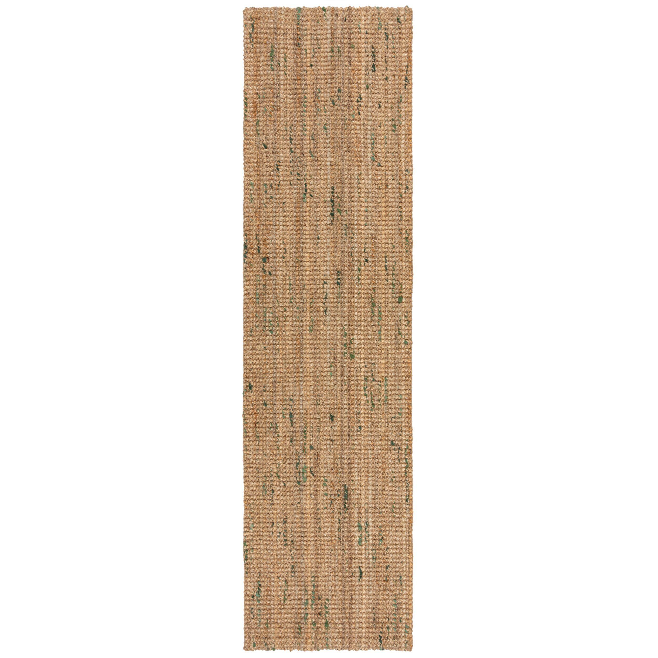 JUTETEPPICH handgewebt ERME, in Naturjute, Natur-Grün, 60 x 230 cm - Beige, Textil (230/60cm) - KADIMA DESIGN