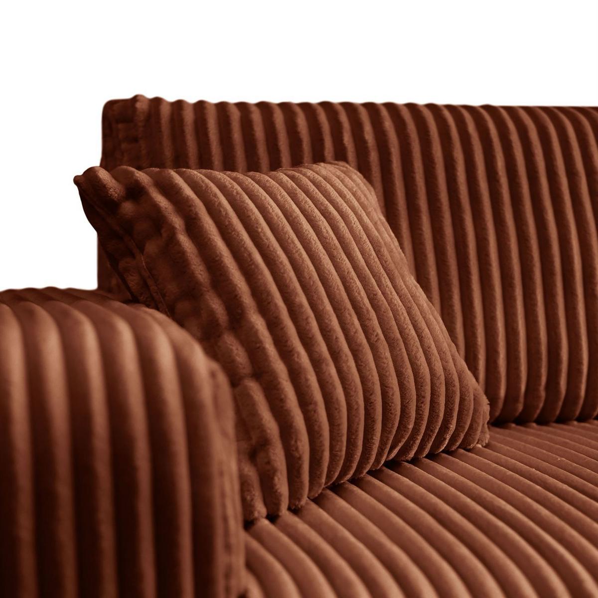 ECKSOFA PRESTIGE SOFT mit Schlaffunktion und Bettkasten, Tilia 52 - Cognac, Textil (277/143cm) - Lookway