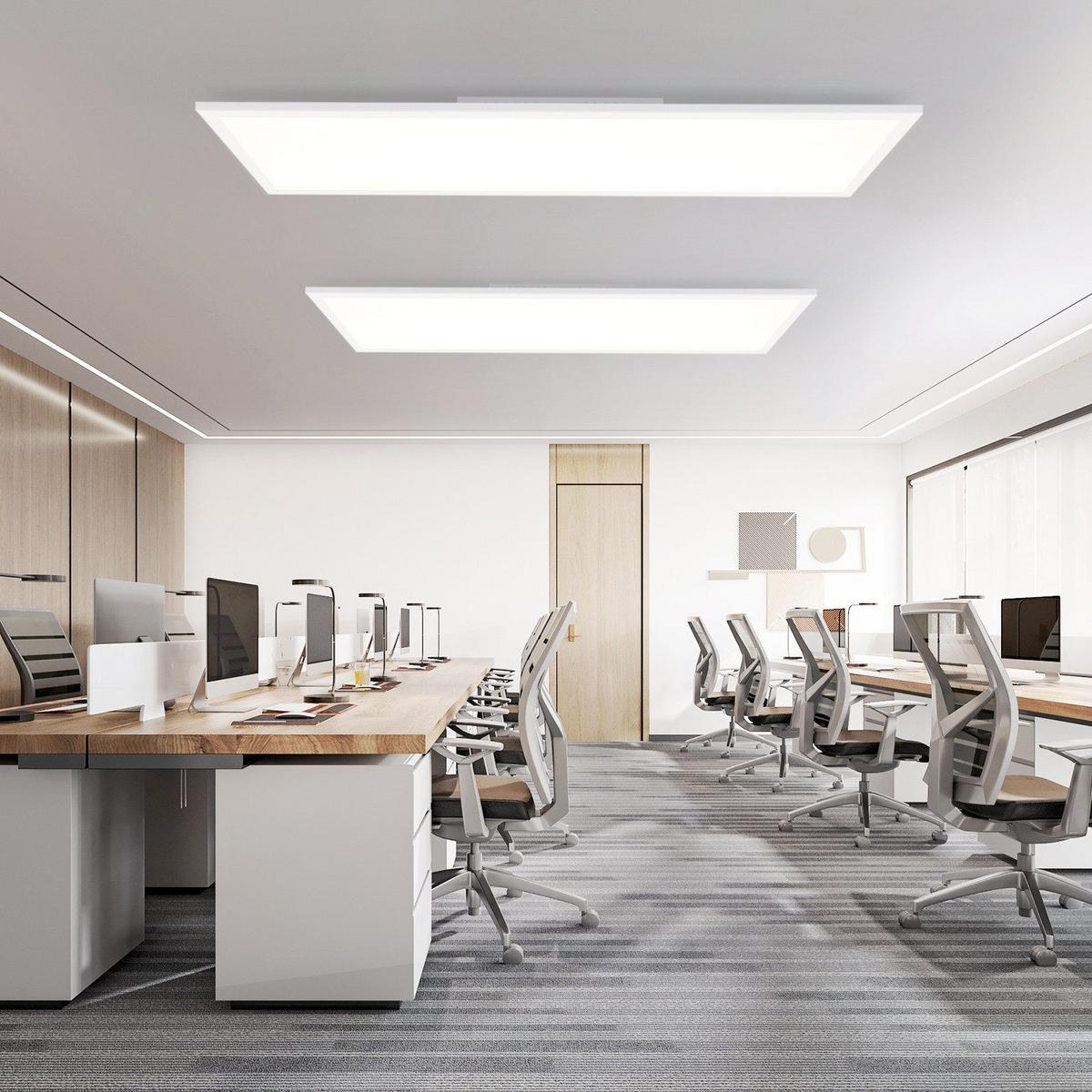 LED-DECKENLEUCHTE Luzzatto 100/25/5cm - Weiß, Metall (25/100/5cm) - Nettlife