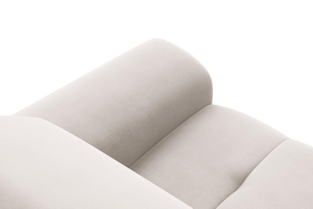 SOFA FIERO 2-Sitzer, Beiger Veloursstoff - Beige/Schwarz, Holz/Textil (170/82/103cm) - Courtois Laville