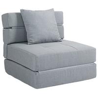 SCHLAFSESSEL Schlafsofa Sofabett Einzelsofa mit Waschbarem Kissen Hellgrau - Hellgrau, Textil (70/61/70cm) - HOMCOM