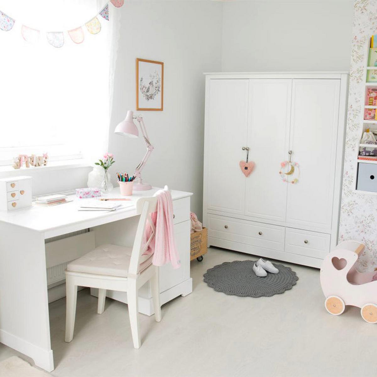 SCHRANK 3 Türen Weiß - Weiß, Holzwerkstoff (146/174/52cm) - Petits-meubles