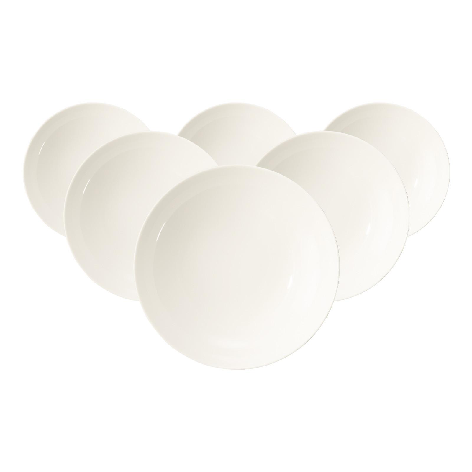SUPPENTELLER Savona Fine Diamond creme ø 21,5 cm 6er Set - Creme, Keramik (21.5cm) - Seltmann Weiden