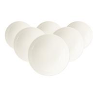 SUPPENTELLER Savona Fine Diamond creme ø 21,5 cm 6er Set - Creme, Keramik (21.5cm) - Seltmann Weiden