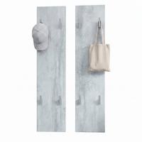 GARDEROBENPANEEL Wandpaneel Beton Oxid Optik - Hellgrau, Holzwerkstoff (120/28/2cm) - Vladon