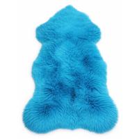 FELL Öko Lammfell Schaffell Aquamarin Blau ca. 135 cm - Blau, Fell (80/135cm) - Provellus