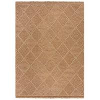 OUTDOORTEPPICH Waschbar CLYST, mit Rautenmuster, Natur-Terrakotta, 200 x 290 cm - Braun, Textil (200/290cm) - KADIMA DESIGN