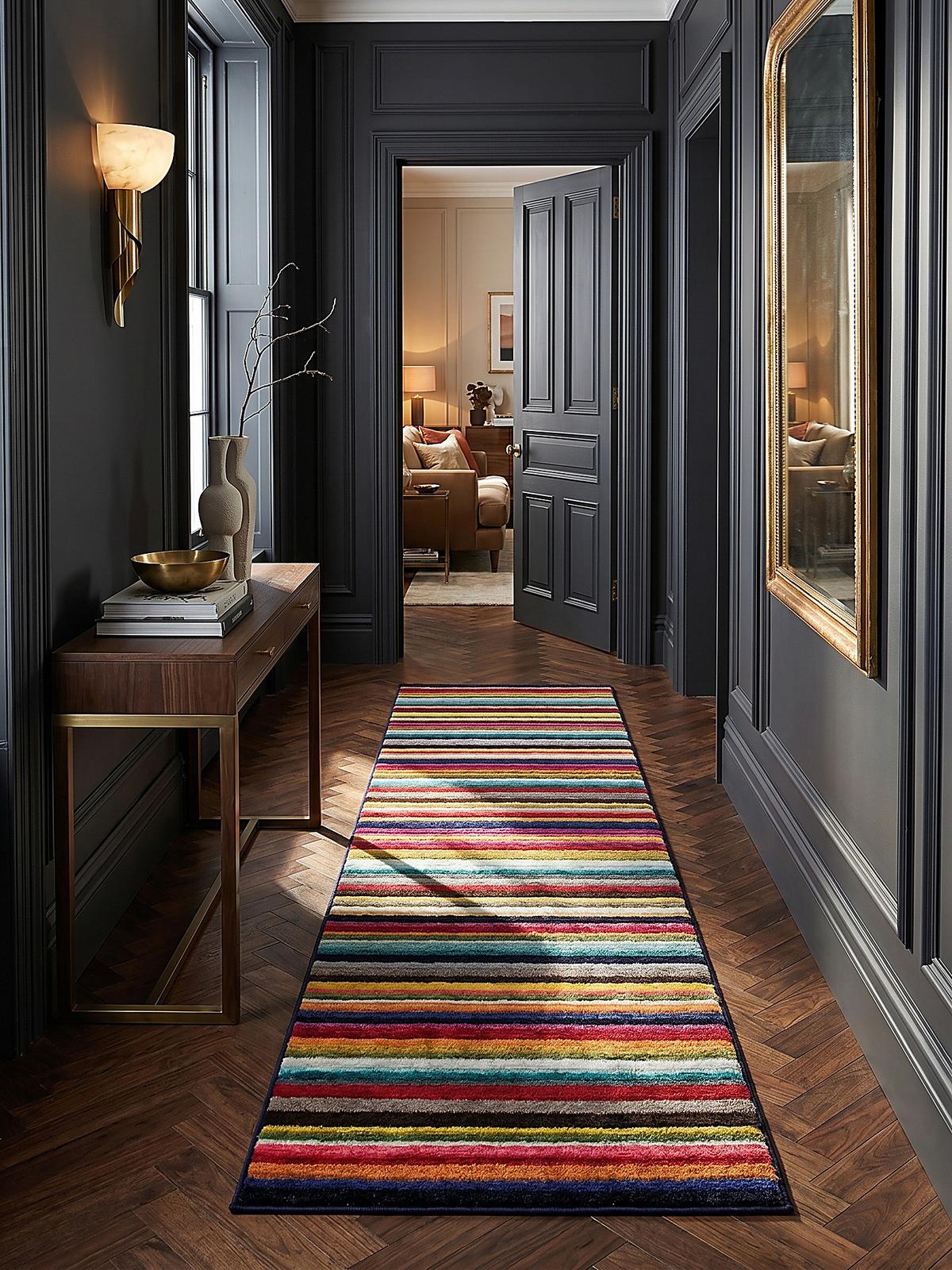 TEPPICH MEON, gestreift, Bunt, 66 x 300 cm - Multicolor, Textil (300/66cm) - KADIMA DESIGN