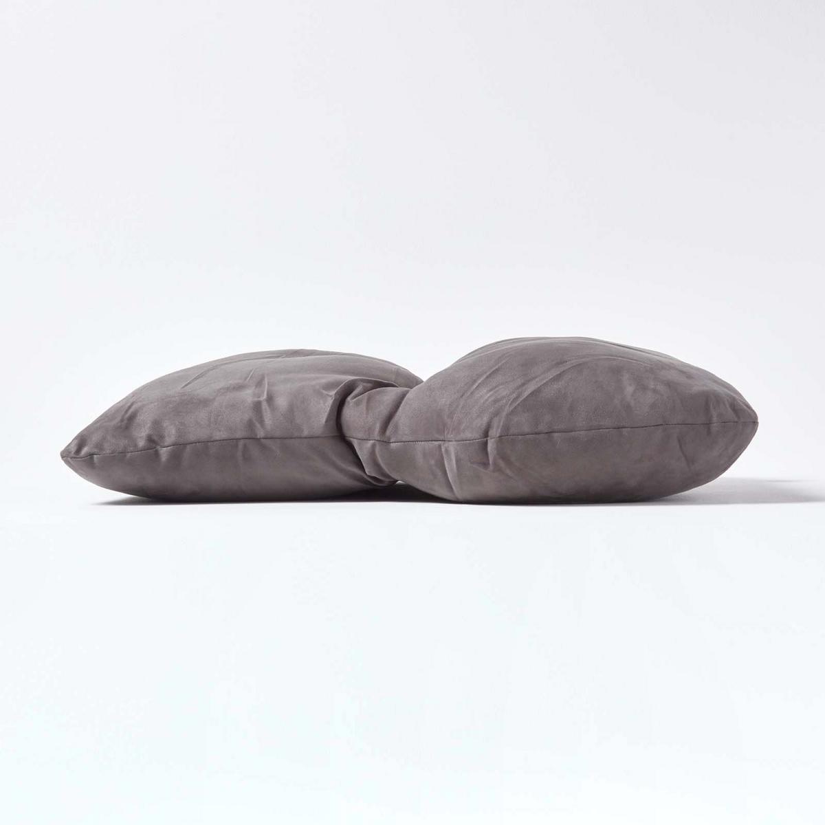 RÜCKENKISSEN grau 68/58 cm – Stützkissen für Sessel, Velours - Grau, Textil (68/15cm) - Homescapes
