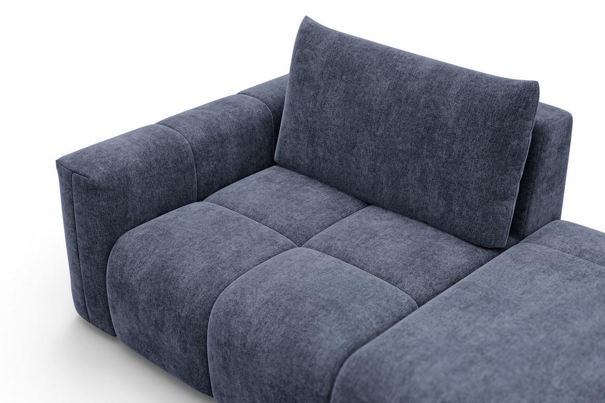 ECKSOFA VERONA 4-Sitzer RECHTS, Marineblau - Blau/Schwarz, Holz/Textil (282/173cm) - Courtois Laville