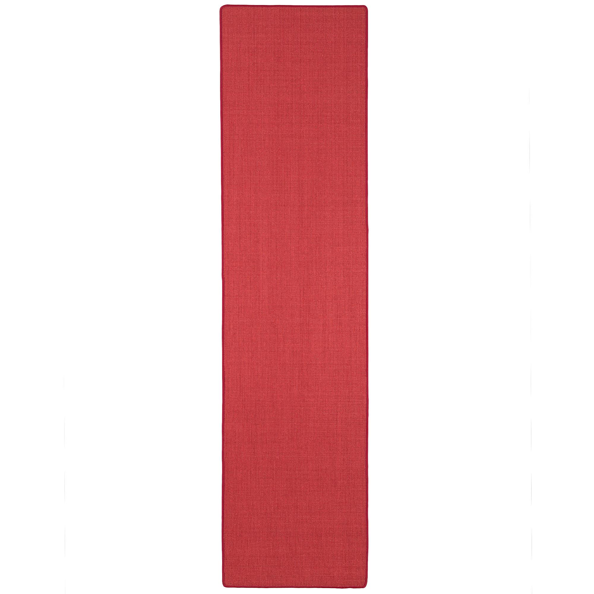 SISAL NATUR LÄUFER TEPPICH - Rot, Textil (80/400cm) - Snapstyle