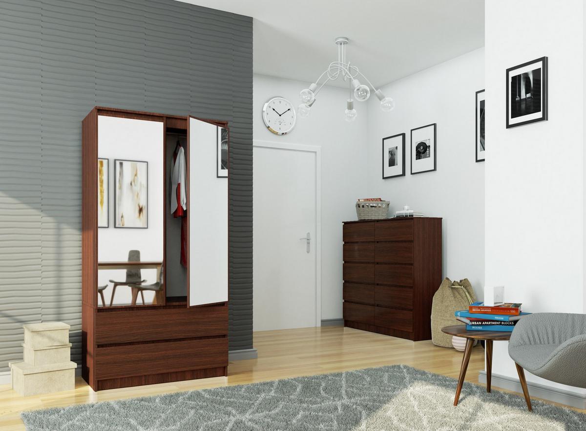 KLEIDERSCHRANK Dunkelbraun 180/90/51 - Dunkelbraun, Holzwerkstoff (90/180/51cm) - RAUMHIRSCH FURNITURE